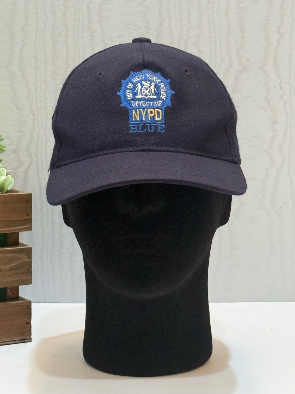 Vintage 90s NYPD Blue TV Show SnapBack Hat Headmaster Wool Blend Detective OSFA